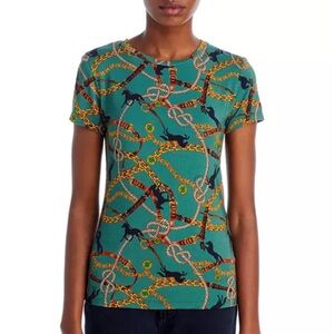 L’Agence Ressi Horse & Chain Print T-shirt XS